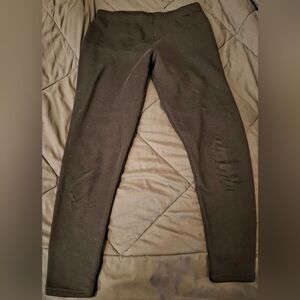 Kids Black Fleece Lined Leggings